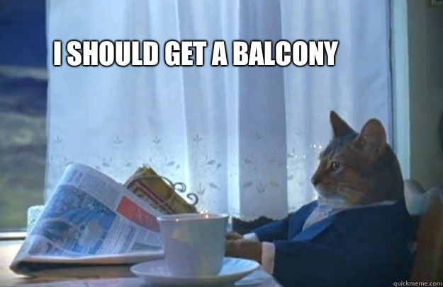 I should get a balcony - Sophisticated Cat