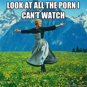 look at all the porn i cant watch - And look at all the fucks Igive