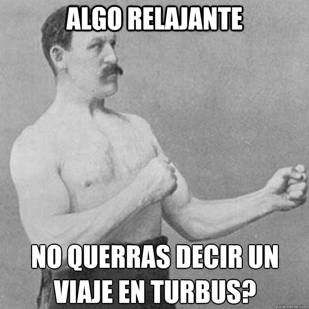 algo relajante no querras decir un viaje en turbus - overly manly man
