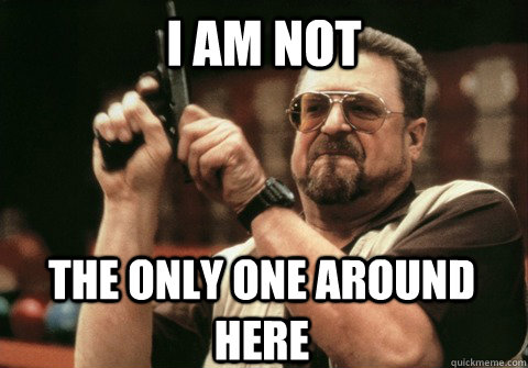 i am not the only one around here - Am I the only one