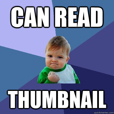 can read thumbnail - Success Kid