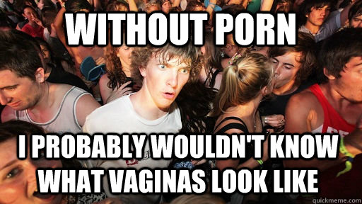 without porn i probably wouldnt know what vaginas look like - Sudden Clarity Clarence