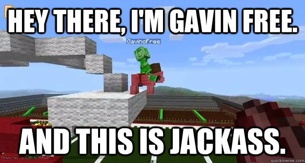 hey there im gavin free and this is jackass - Extreme Gavino