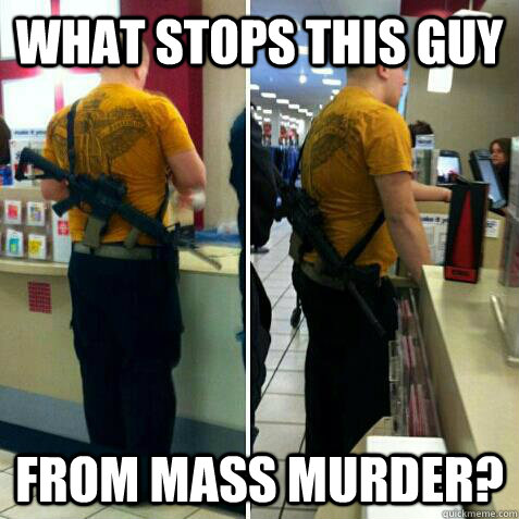 what stops this guy from mass murder -