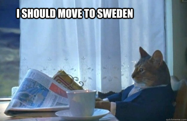 i should move to sweden - Sophisticated Cat