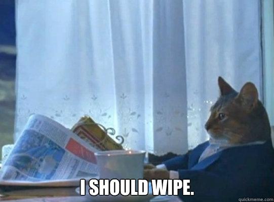 i should wipe - Forever alone sophisticated cat