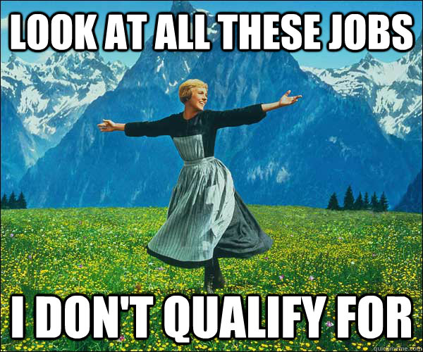 look at all these jobs i dont qualify for - Look At All The Fucks I Give