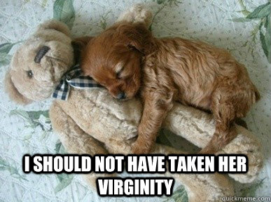 i should not have taken her virginity -