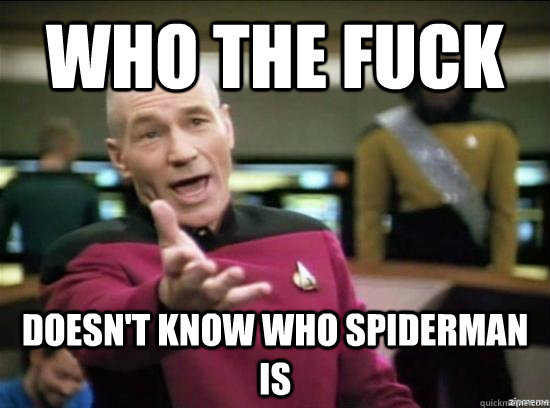 who the fuck doesnt know who spiderman is - Annoyed Picard HD