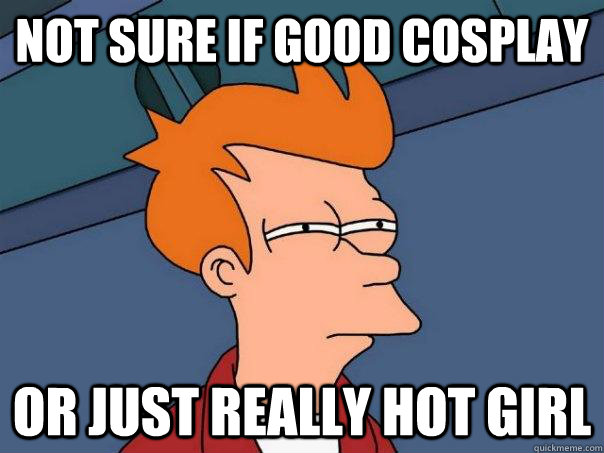 not sure if good cosplay or just really hot girl - Futurama Fry