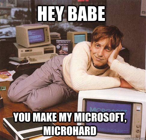 hey babe you make my microsoft microhard - Dreamy Bill Gates