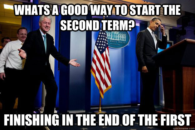 whats a good way to start the second term finishing in the - Inappropriate timing Bill Clinton