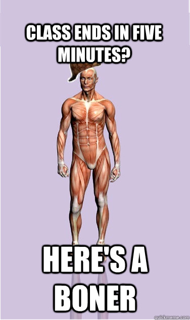 class ends in five minutes heres a boner - Scumbag Body