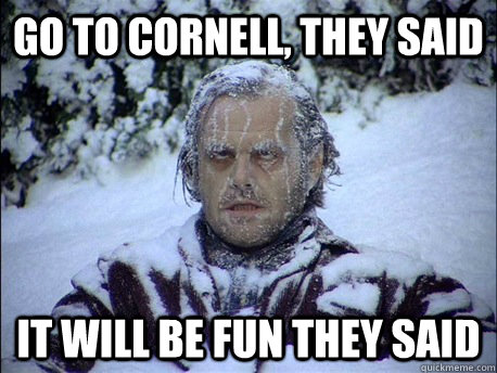 go to cornell they said it will be fun they said - Frozen Jack