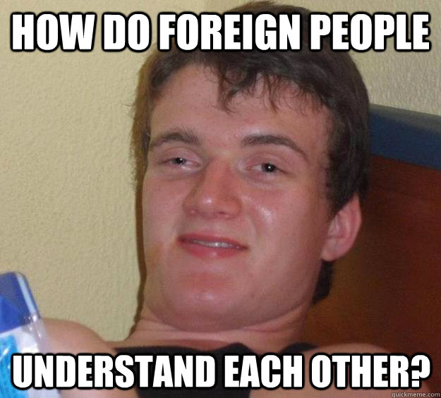 how do foreign people understand each other - 10 Guy