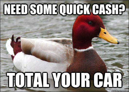 need some quick cash total your car - Malicious Advice Mallard