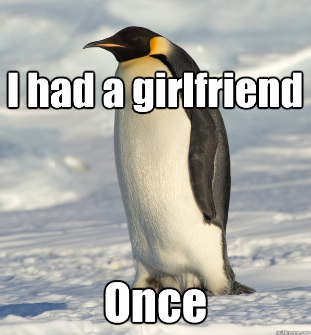 i had a girlfriend once - Lonely Penguin