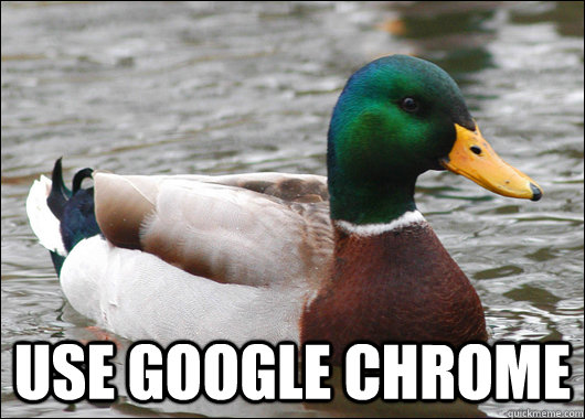 use google chrome - Actual Advice Mallard
