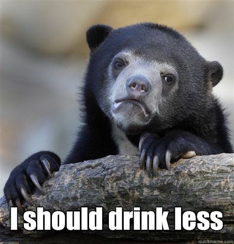 I should drink less - Confession Bear