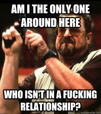 am i the only one around here who isnt in a fucking relatio - Walter Sobchak Approves this Message