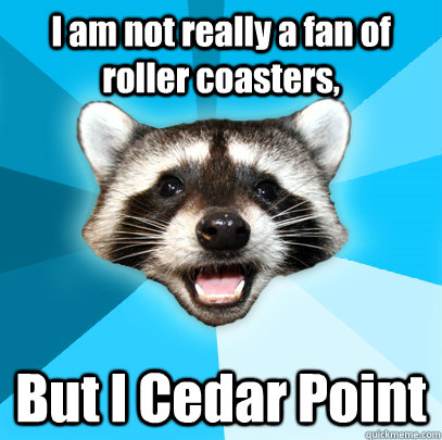 i am not really a fan of roller coasters but i cedar point - Lame Pun Coon