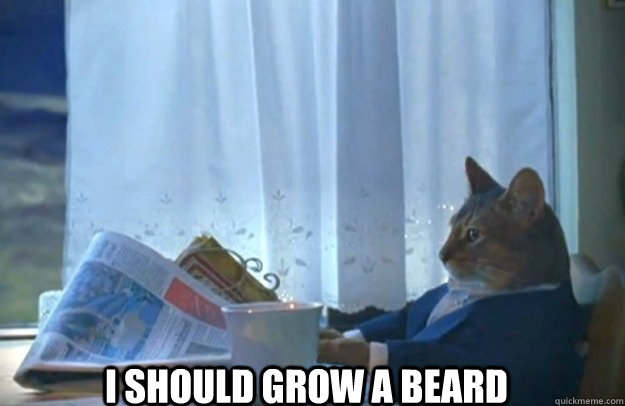 i should grow a beard - Sophisticated Cat