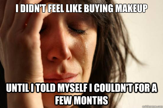 i didnt feel like buying makeup until i told myself i could - First World Problems
