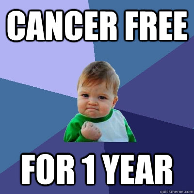 cancer free for 1 year - Success Kid