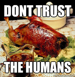 dont trust the humans - ACTUAL ADVICE MALLARD