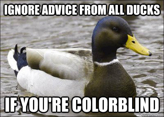 ignore advice from all ducks if youre colorblind - Colorblind Advice Mallard