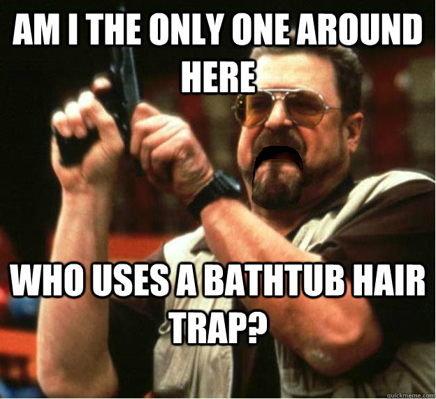 am i the only one around here who uses a bathtub hair trap - Am I The Only One