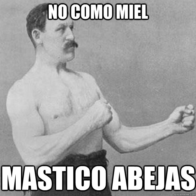 no como miel mastico abejas - overly manly man