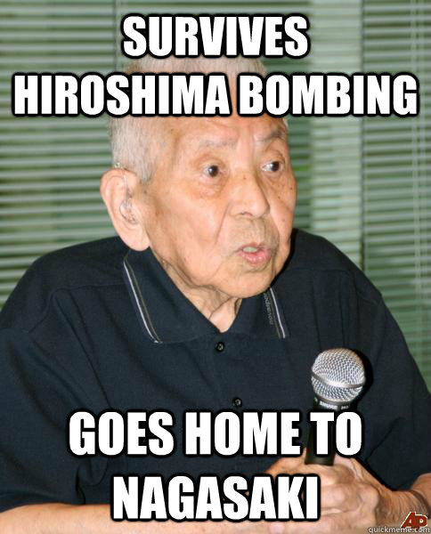 survives hiroshima bombing goes home to nagasaki - Bad Luck Tsutomu