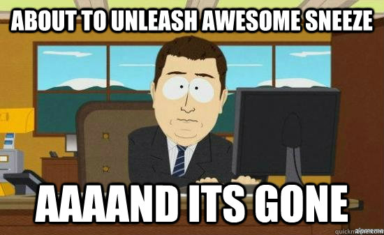 about to unleash awesome sneeze aaaand its gone - aaaand its gone