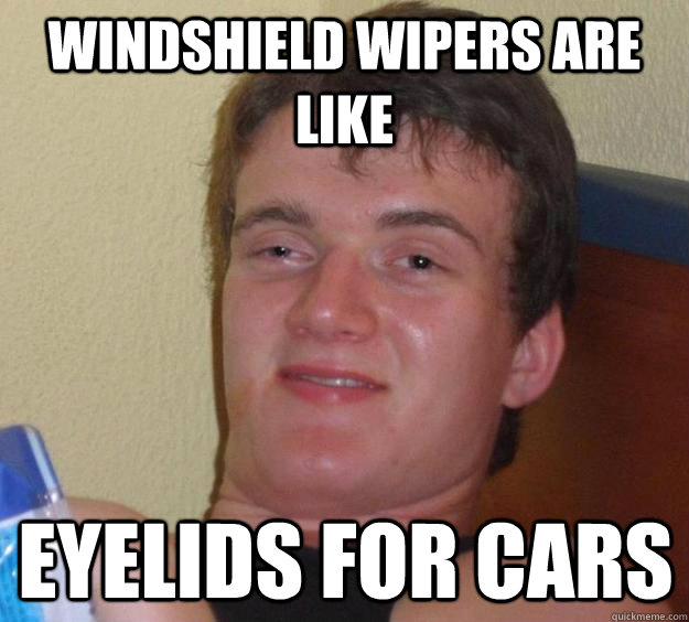 windshield wipers are like eyelids for cars - 10 Guy