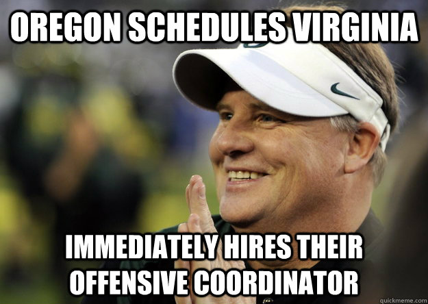 oregon schedules virginia immediately hires their offensive - Good Guy Chip