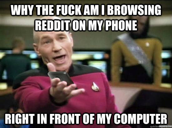 why the fuck am i browsing reddit on my phone right in front - WTF Phone Picard