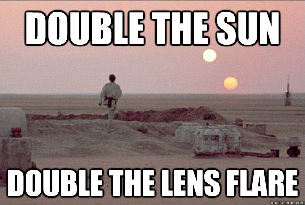 double the sun double the lens flare - tatoonie