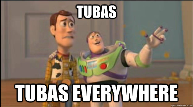 tubas tubas everywhere - buzz and woody