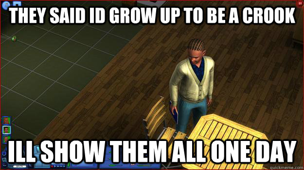 they said id grow up to be a crook ill show them all one day -