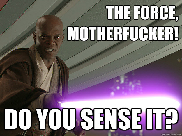 the force motherfucker do you sense it - Samual L. Windu