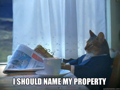i should name my property - 1 Cat