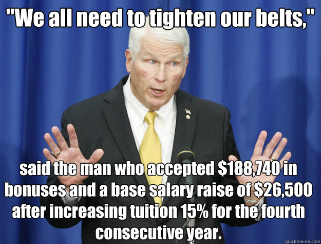 we all need to tighten our belts said the man who accepte - Greedy Hitt