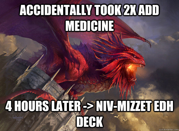 accidentally took 2x add medicine 4 hours later nivmizze -