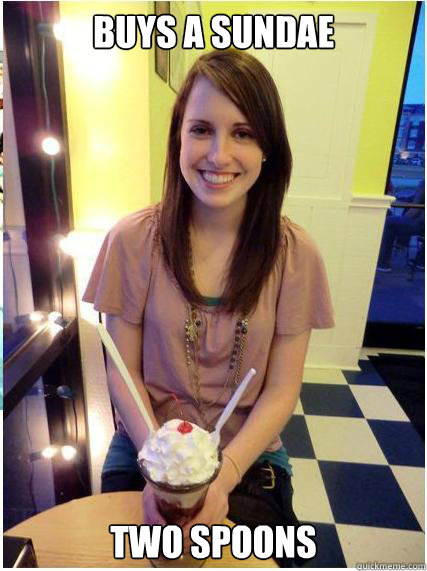 buys a sundae two spoons - Misunderstood Girlfriend