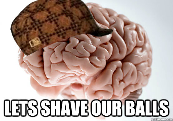 lets shave our balls - Scumbag brain..