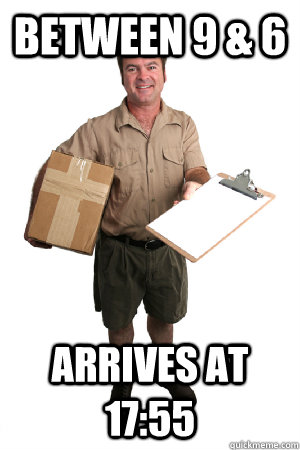 between 9 6 arrives at 1755 -