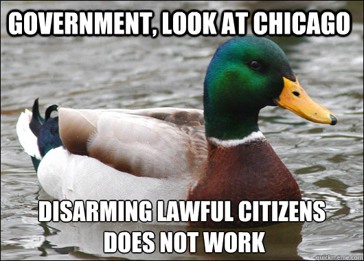 government look at chicago disarming lawful citizens does - Actual Advice Mallard
