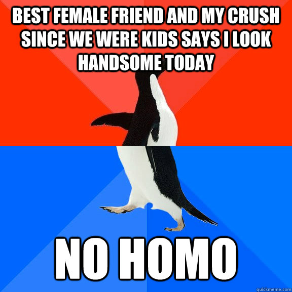 best female friend and my crush since we were kids says i lo - Socially Awesome Awkward Penguin