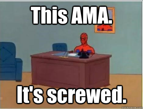this ama its screwed - Spiderman Desk